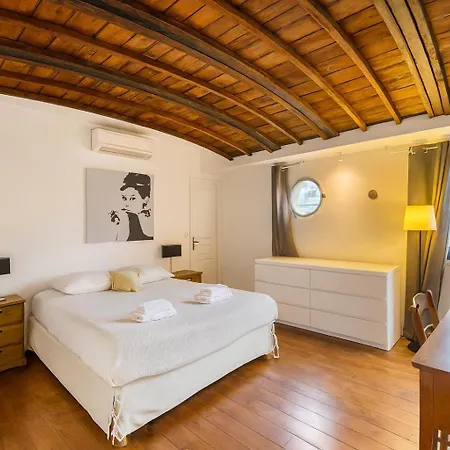 Grande Peniche Climatisee Avec Terrasse - Proche Paris *