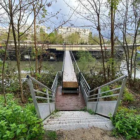 Grande Peniche Climatisee Avec Terrasse - Proche Paris *