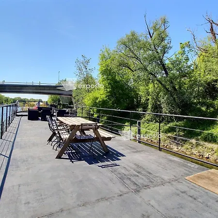 Grande Peniche Climatisee Avec Terrasse - Proche Paris *